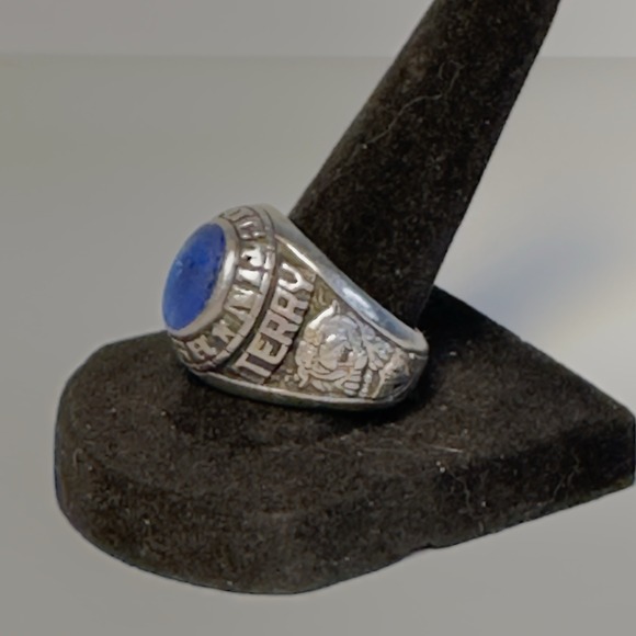 1985 Catoctin High Class Ring Artcarved Siladium Sz 10.5 Agriculture Terry FLAW - Picture 2 of 12